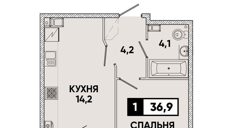 квартира г Ставрополь р-н Промышленный пр-кт Российский 12к/1 фото 1