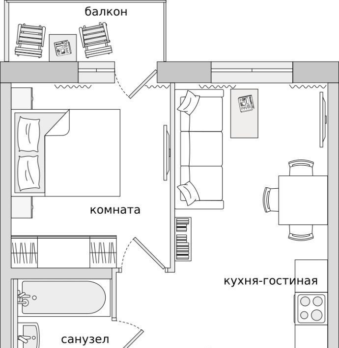 квартира р-н Всеволожский п Бугры ЖК Новые Горизонты Девяткино фото 1