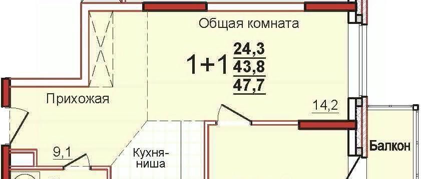 квартира р-н Ленинский с Осиновая Гора ул. Аркадия Шипунова, 12, Тула фото 1