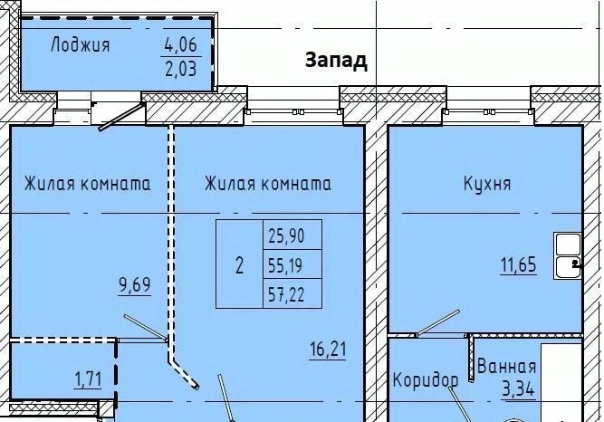 квартира г Хабаровск р-н Индустриальный ЖК «Ю-сити» фото 1