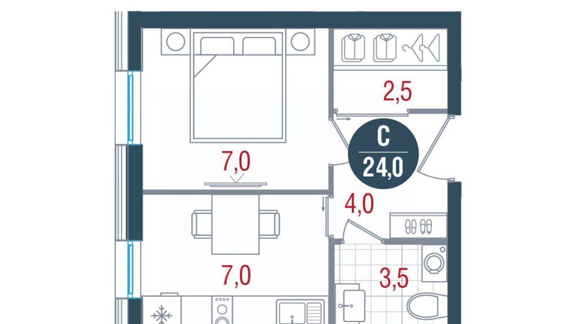 квартира г Москва метро Кантемировская ул Севанская 62с/2 фото 1