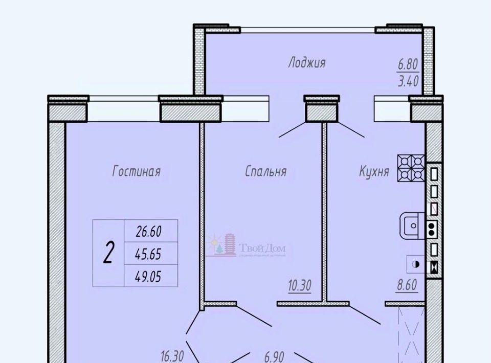 квартира г Батайск ул Дзержинского 7 фото 2