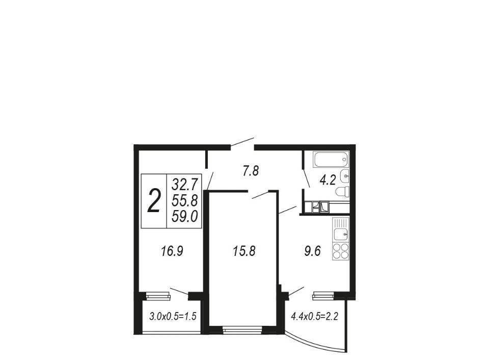 квартира г Краснодар р-н Прикубанский б-р Адмиралтейский 3к/1 фото 1