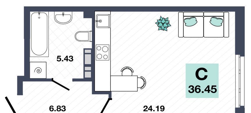 квартира г Тюмень р-н Калининский ул 9 Января 160к/1 фото 1