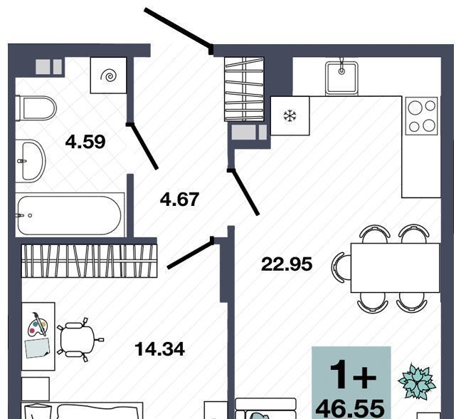 квартира г Тюмень р-н Калининский ул 9 Января 160к/1 фото 1