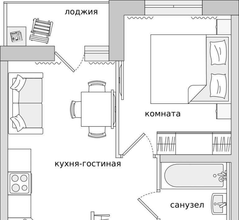 квартира р-н Всеволожский п Бугры ЖК Новые Горизонты Девяткино фото 1