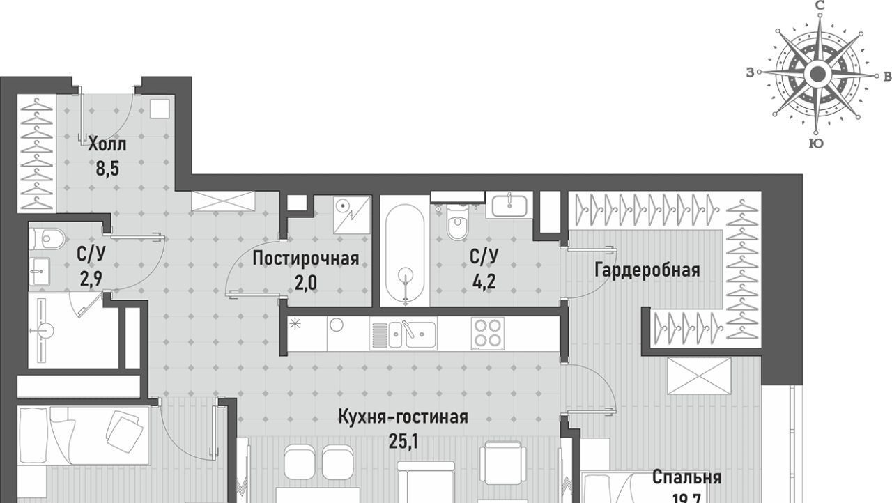 квартира г Москва метро Сокольники ул Матросская Тишина 10 район Сокольники фото 1