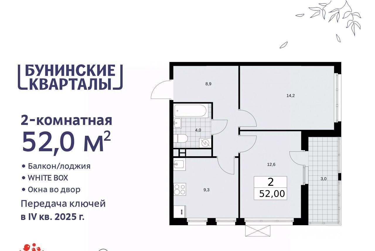 квартира г Москва п Сосенское метро Бунинская аллея № 191 кв-л фото 1