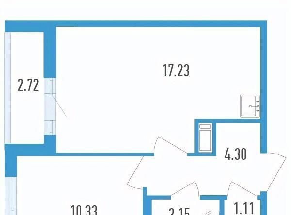 квартира г Санкт-Петербург п Шушары метро Купчино Жилой Аэросити 4 кв-л фото 1