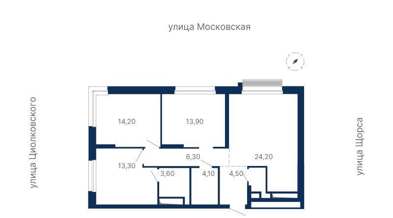 квартира г Екатеринбург Чкаловская Южный ЖК «Парк Столиц» жилрайон фото 1