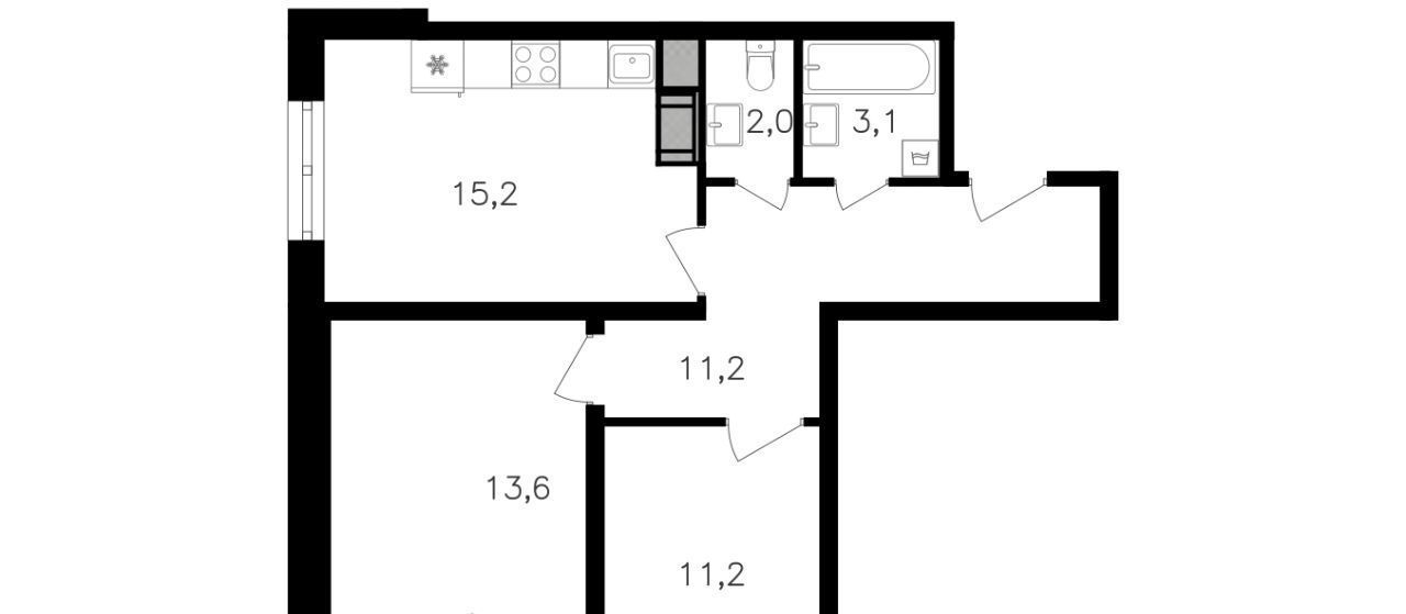 квартира г Москва ул Берзарина 4/2 поле, 32к, Октябрьское фото 1