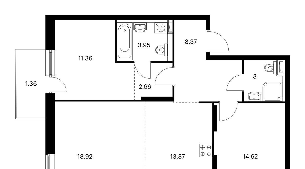 квартира г Москва метро Аминьевская ЖК Вангарден 3/3 фото 1