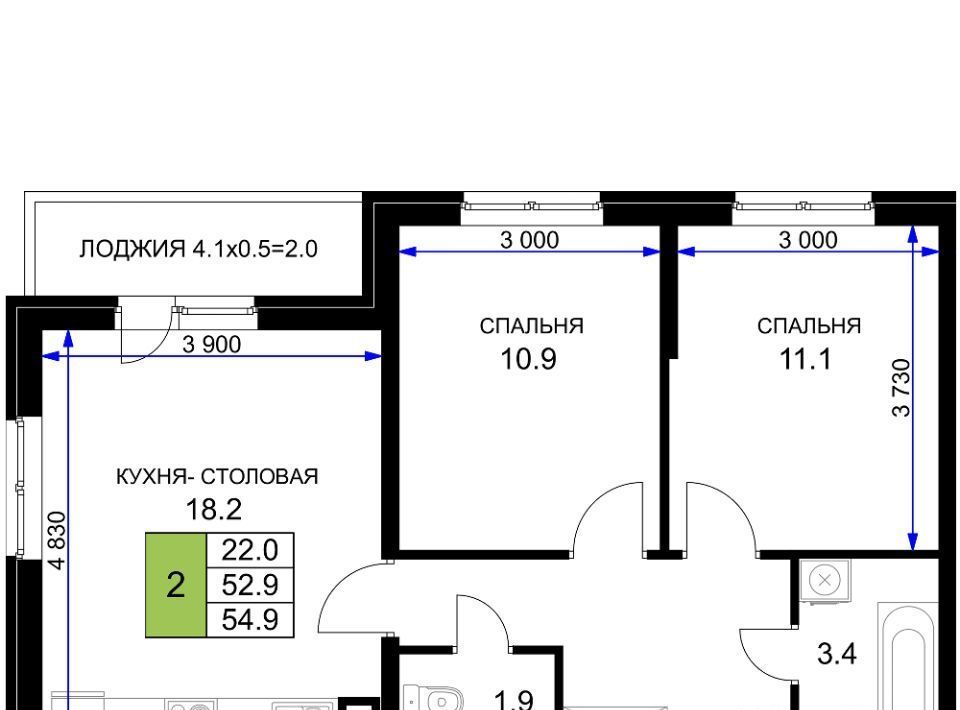 квартира г Краснодар р-н Прикубанский ул им. Героя Ростовского 8к/6 фото 1