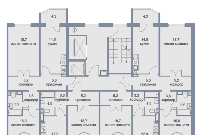 квартира г Нефтеюганск мкр 17-й 11/2 фото 2