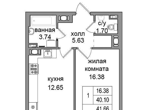 квартира г Санкт-Петербург п Парголово Торфяное ул Заречная 36 метро Парнас фото 1