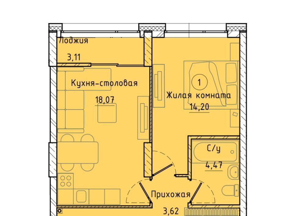 квартира г Екатеринбург Чкаловская ул Ткачей 6 фото 1