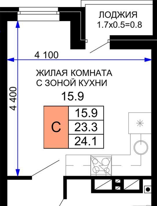 квартира г Краснодар р-н Прикубанский ЖК «Дыхание» фото 1