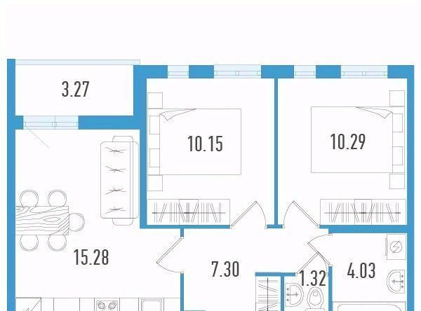 квартира г Санкт-Петербург п Шушары метро Купчино ЖК Аэросити 5 жилой комплекс Аэросити 5 фото 1