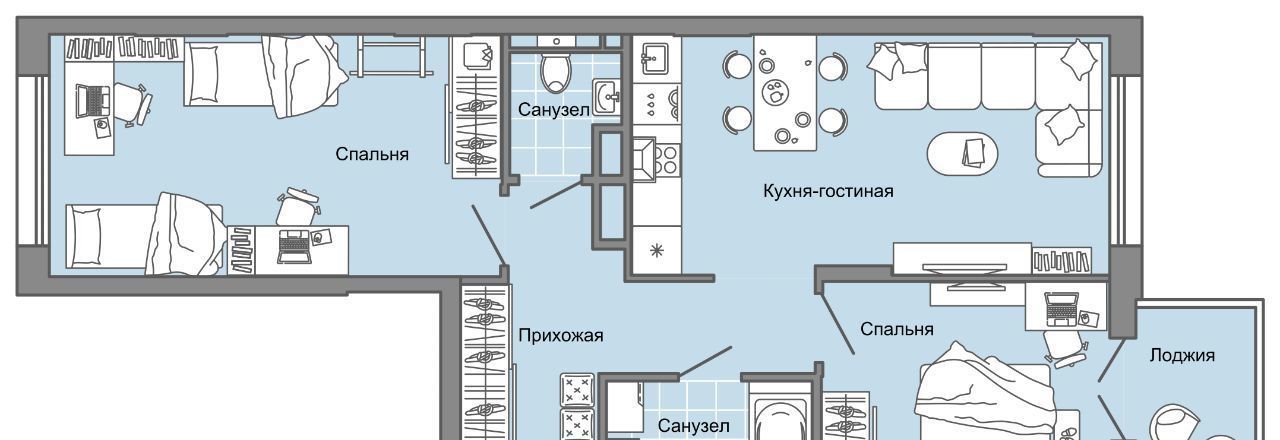 квартира г Екатеринбург Чкаловская ЖК «Лес» фото 1