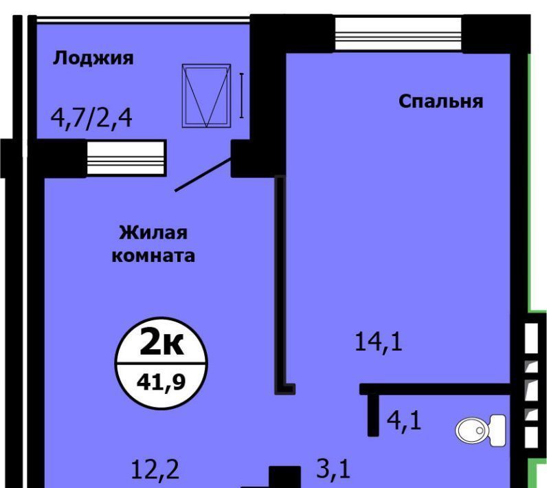 квартира г Красноярск р-н Свердловский ул Лесников 41 фото 1