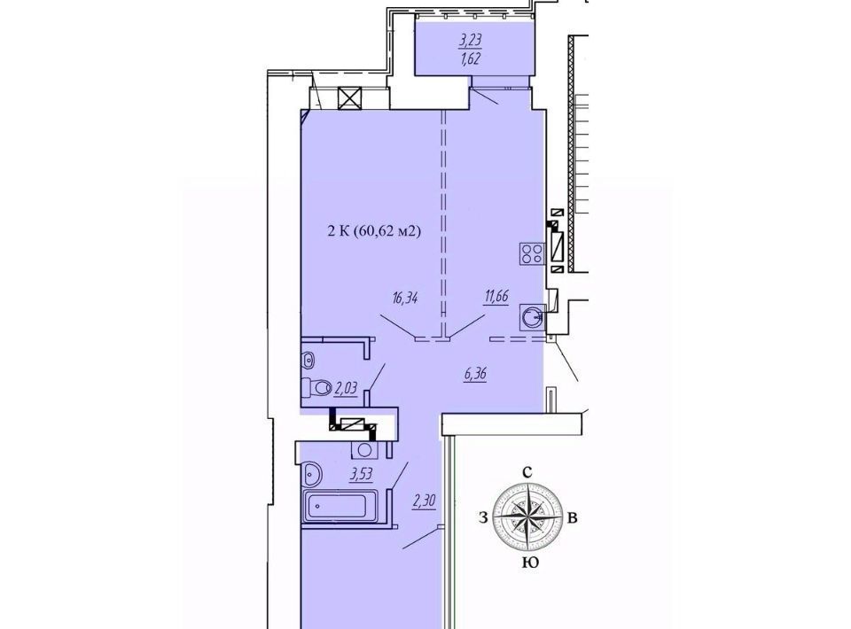 квартира г Омск р-н Центральный ул 5-я Северная 124 фото 1