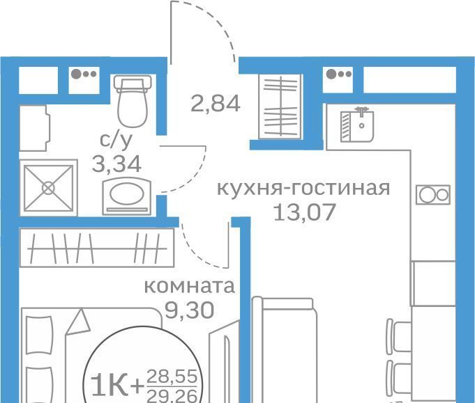 квартира г Тюмень р-н Калининский ДОК ул Краснооктябрьская 16 Калининский административный округ фото 1