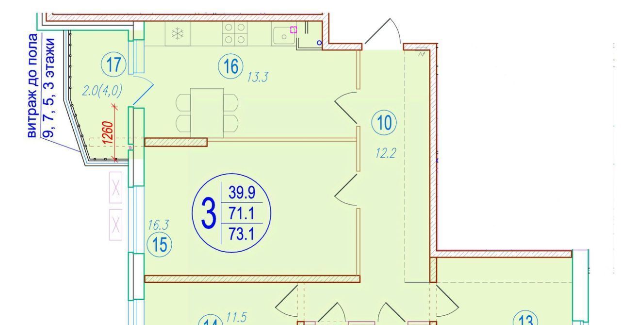 квартира г Краснодар р-н Прикубанский ул им. Кудухова Б.С. 20/2 Спортивная деревня ЖК фото 1