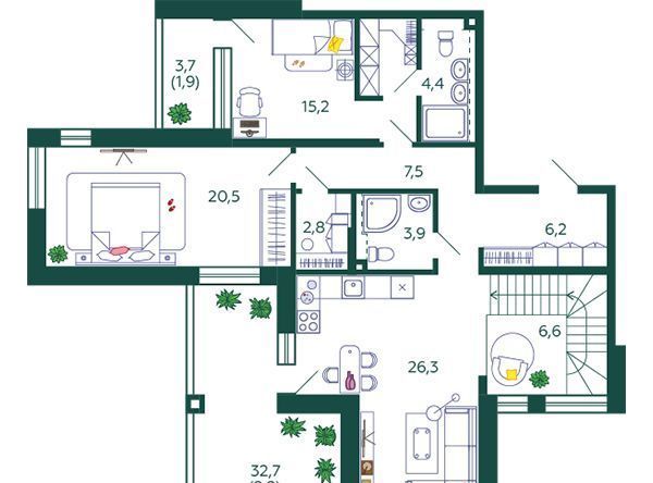 квартира г Москва метро Нагатинская Даниловский ЖК Шагал к 11 фото 1