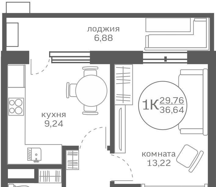 квартира р-н Тюменский д Патрушева ул Александра Пушкина 14 Калининский административный округ фото 1