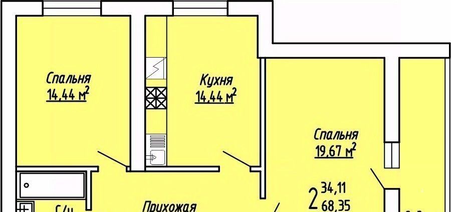 квартира р-н Рамонский с Ямное ул Ягодная 24 фото 1