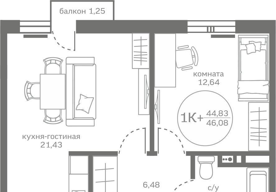 квартира р-н Тюменский д Патрушева ул Петра Ершова 8 фото 1