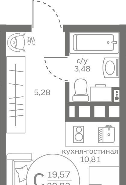 квартира р-н Тюменский д Патрушева ул Петра Ершова 8 фото 1