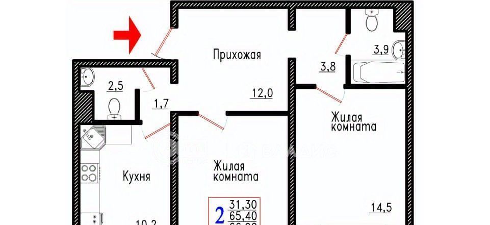 квартира г Воронеж р-н Советский ул Острогожская 166/4 фото 1