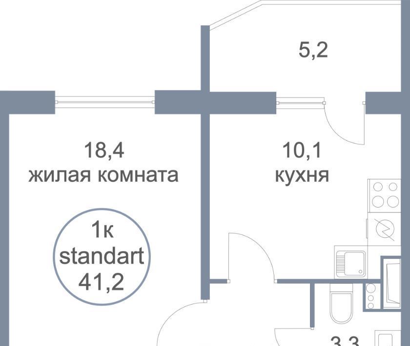 квартира городской округ Солнечногорск д Голубое ЖК «Первый Зеленоградский» Нахабино фото 1