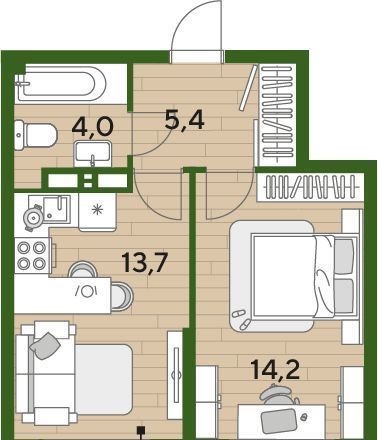 квартира г Краснодар р-н Прикубанский ул им. Анны Ахматовой фото 1