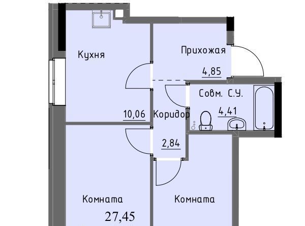 квартира г Ижевск р-н Первомайский проезд Ключевой 23а Поселок фото 1