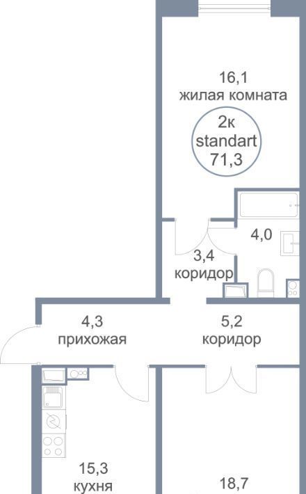 квартира городской округ Солнечногорск д Голубое ЖК «Первый Зеленоградский» Нахабино фото 1