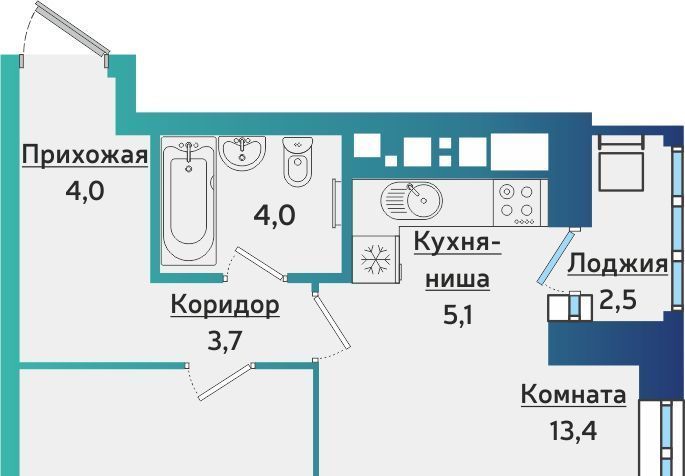 квартира г Ижевск р-н Индустриальный ЖК Васнецово фото 1