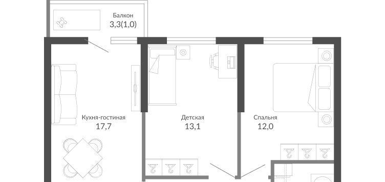 квартира г Новороссийск р-н Центральный ул Куникова 47г ЖК Облака 2 фото 1