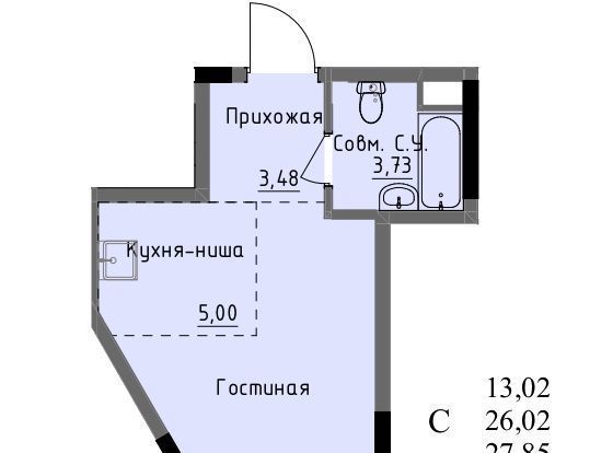 квартира г Ижевск р-н Первомайский проезд Ключевой 23а Поселок фото 1