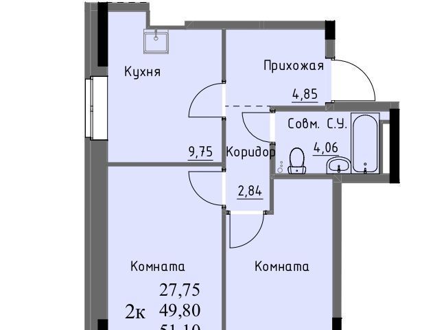 квартира г Ижевск р-н Первомайский проезд Ключевой 23а Поселок фото 1