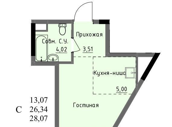 квартира г Ижевск р-н Первомайский проезд Ключевой 23а Поселок фото 1