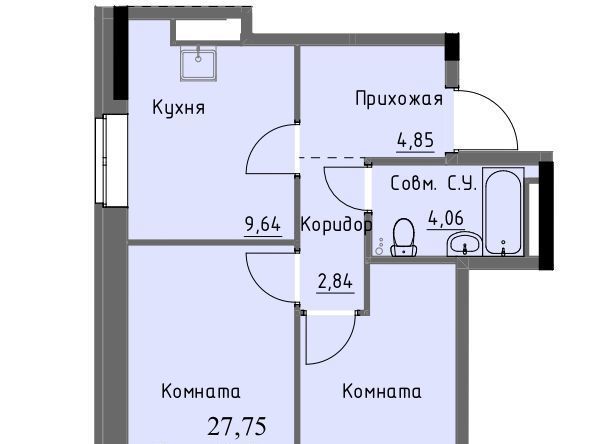 квартира г Ижевск р-н Первомайский проезд Ключевой 23а Поселок фото 1