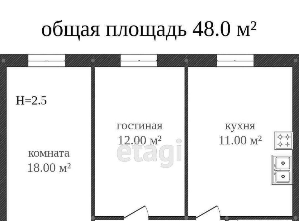 квартира р-н Красносельский п Гравийный Карьер Прискоковское с/пос, 67 фото 23