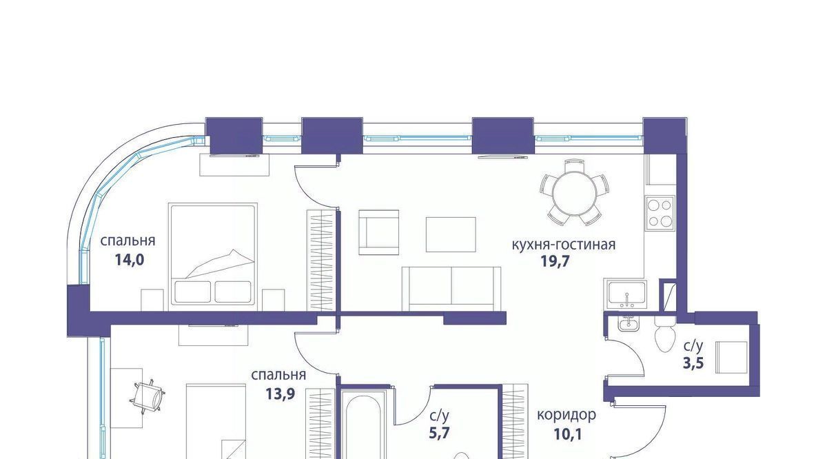 квартира г Москва метро Площадь Ильича ул Золоторожский Вал 11с/50 фото 1