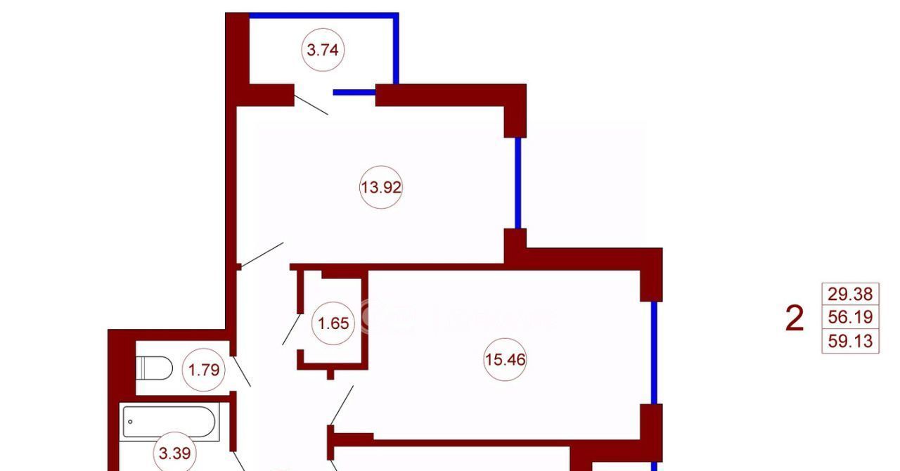 квартира г Воронеж р-н Советский ул Острогожская 164 фото 1