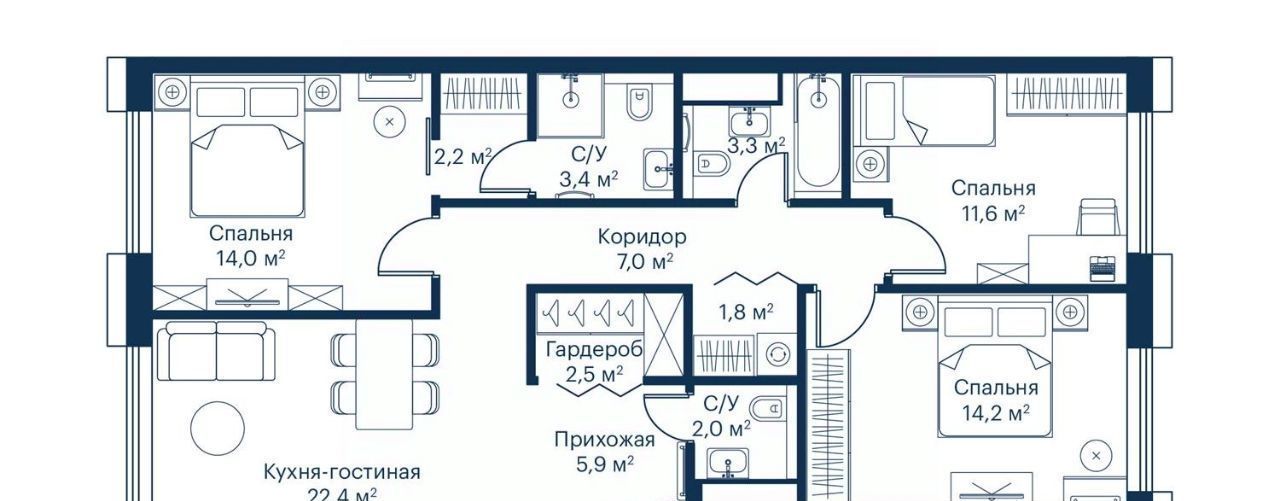 квартира г Москва метро Трикотажная СЗАО Покровское-Стрешнево ЖК Сити Бэй Северо-Западный ао, Индиан кв-л фото 1