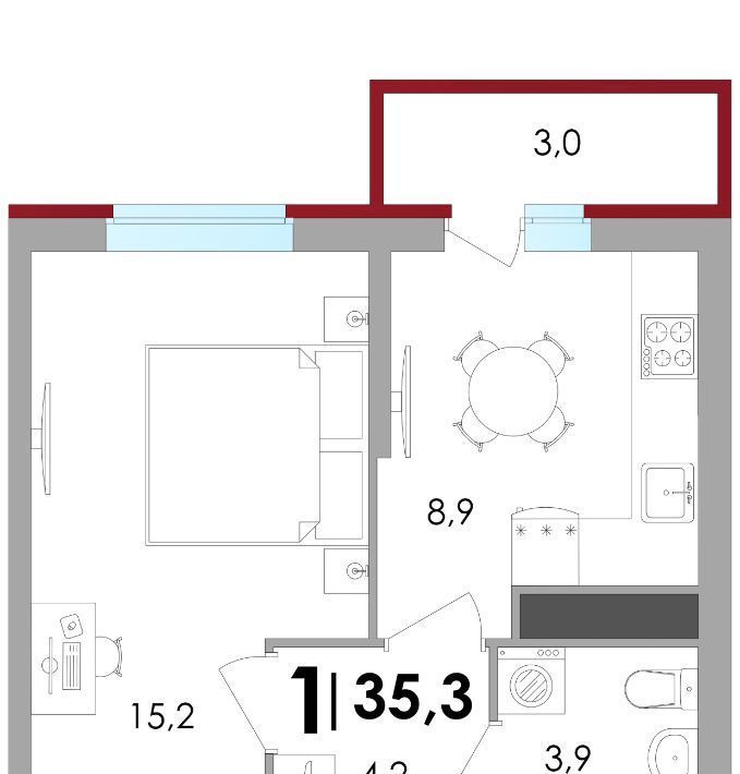 квартира р-н Калининский д Батино ул Сергея Есенина 37 фото 1