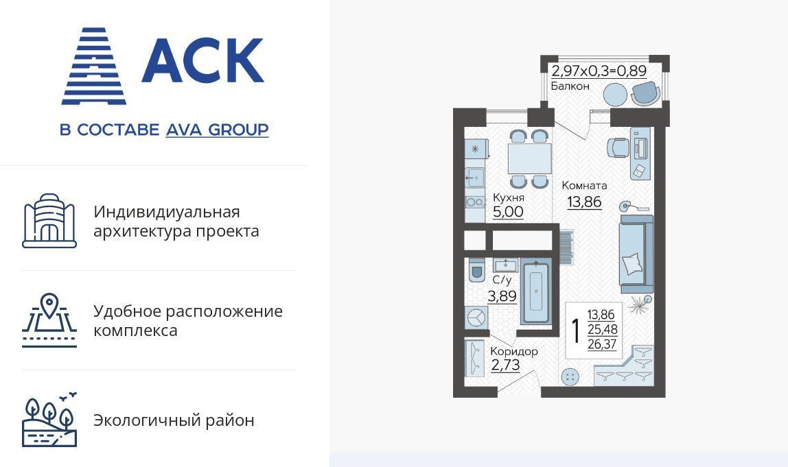 квартира г Краснодар р-н Прикубанский ул 3-я Трудовая 1/7 фото 1