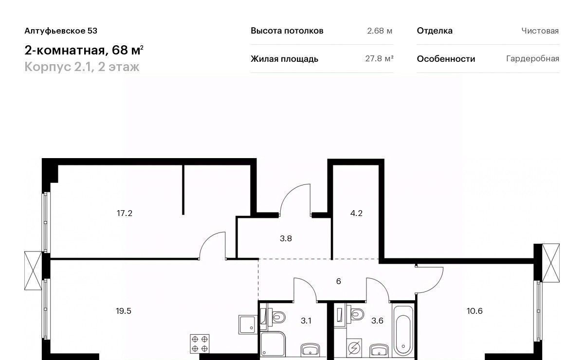 квартира г Москва метро Дегунино ЖК Алтуфьевское 53 2/1 фото 1